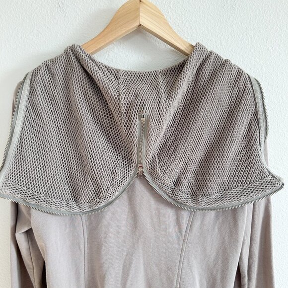 Mur Mur Hi-Low Zipper Hoodie Full Zip Sweatshirt - Picture 6 of 9